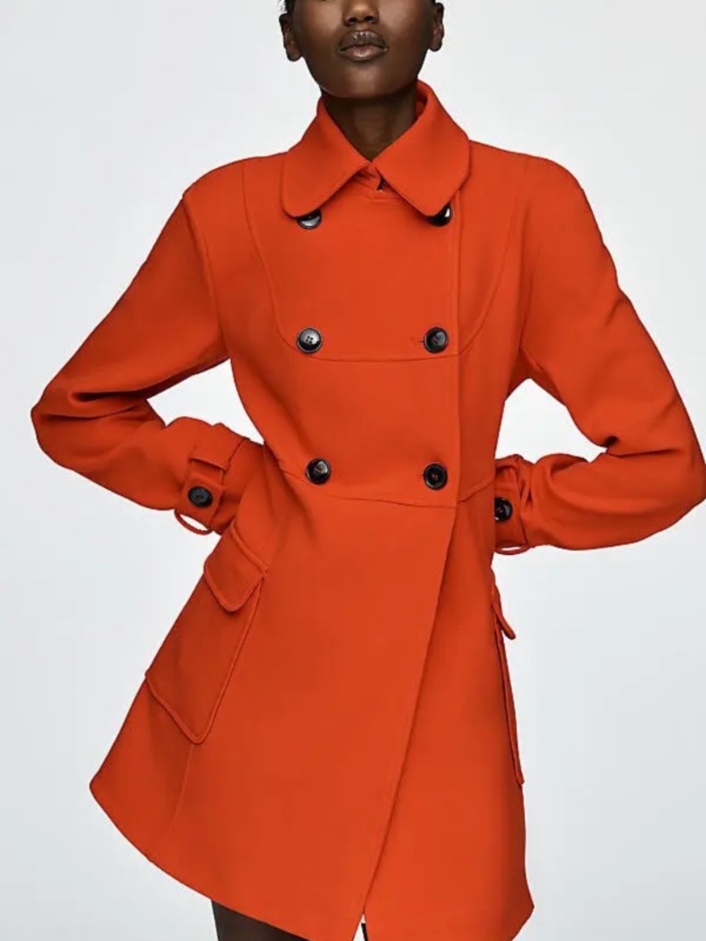 Maeve Fit & Flare Trench Coat - size 6 P
